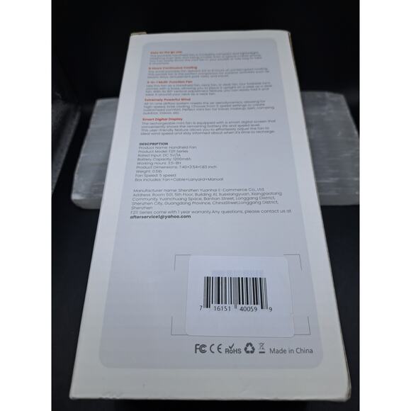 Portable Handheld Fan, Battery Operated Fan with Base, 8 Hours, Digital Display - Picture 2 of 4